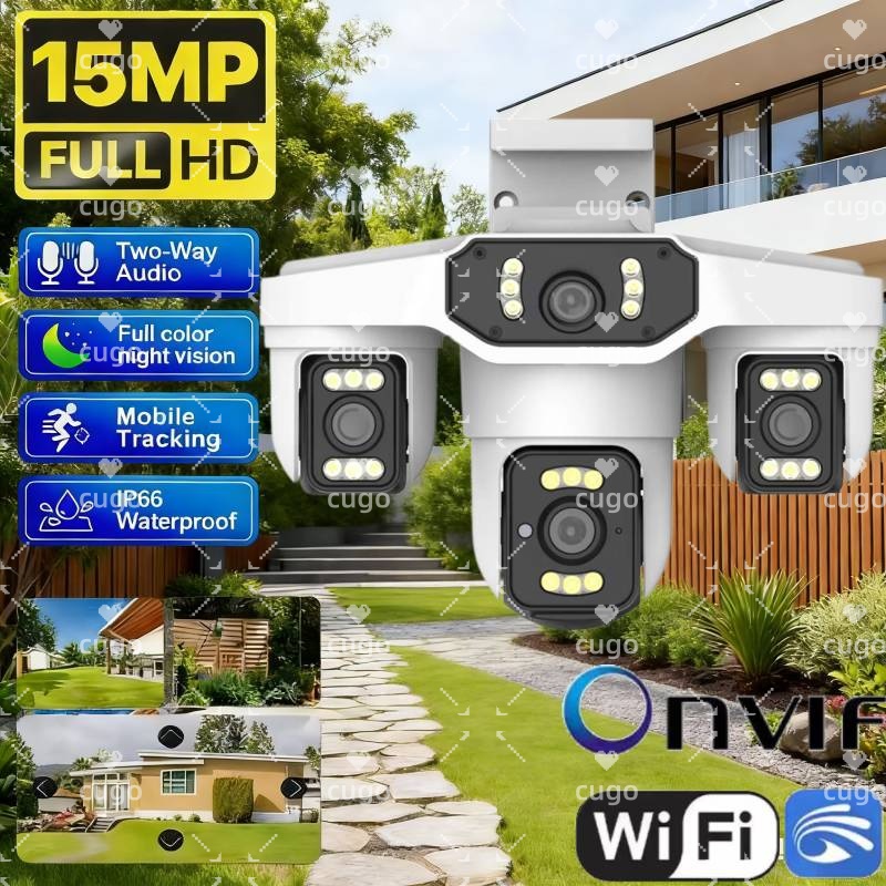Caméra IP Wifi 15MP 8K à trois - Pan Tilt Bracket avis et prix